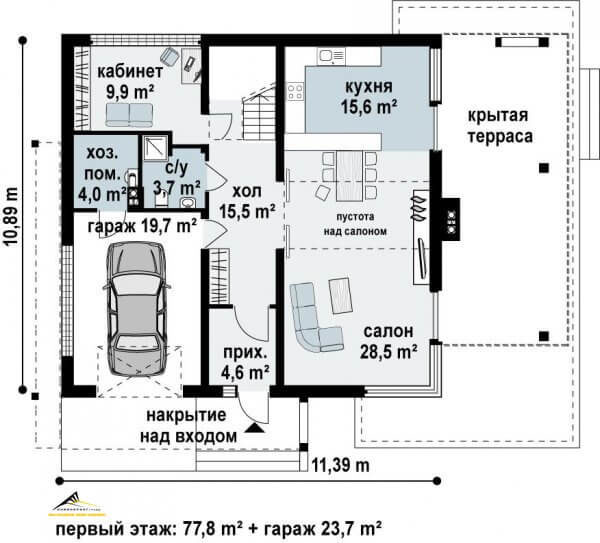Двухэтажный дом P010 - 187,4 м² — изображение 7