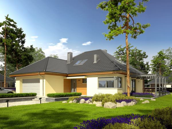 Мансардный дом M009 -331,61 м²