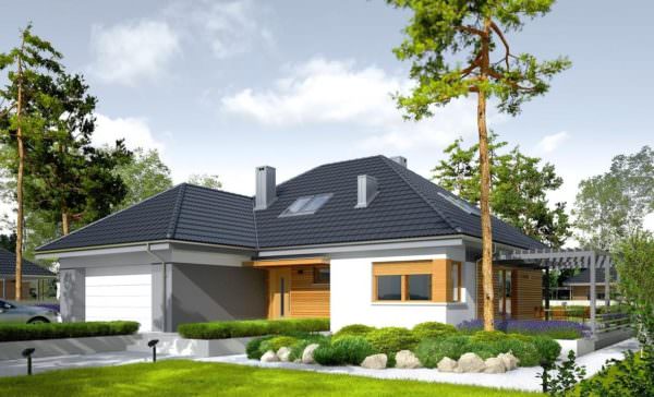 Мансардный дом M009 -331,61 м²