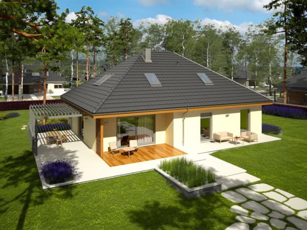 Мансардный дом M009 -331,61 м²