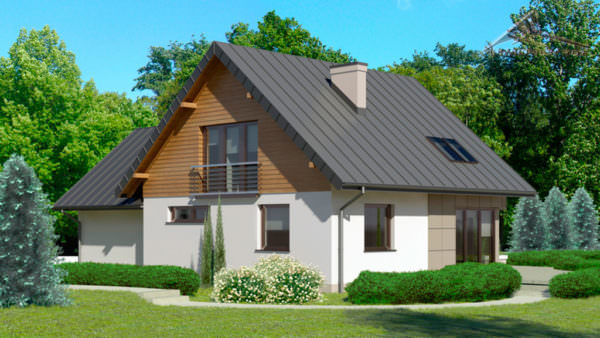 Мансардный дом M013 -172 м²