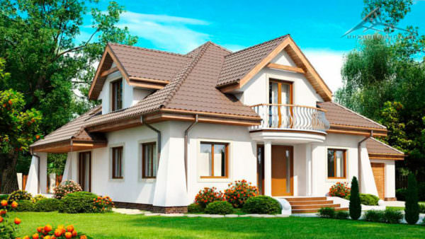 Мансардный дом M001 -253 м²
