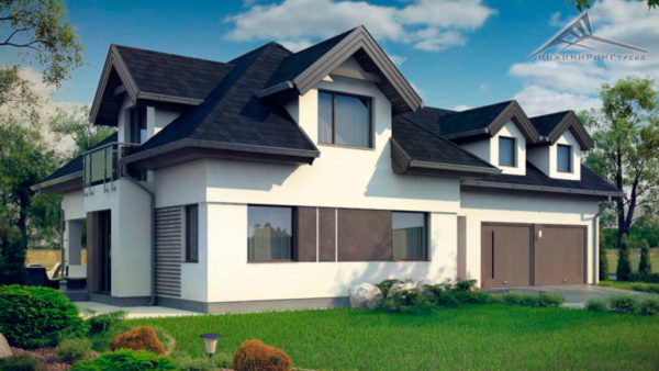 Мансардный дом M003 -260 м²